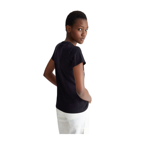 Liu Jo T-shirt T-shirt Donna con stampa e paillettes Nero P24-LIU.JOMA4333J5904-N9348-XS - Francavilla Moda